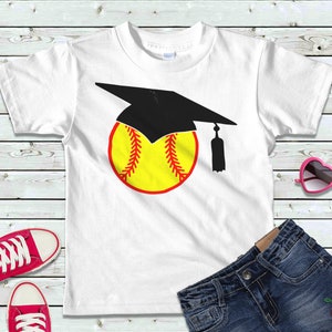 Graduation Cap Softball Senior Svg for Graduate, png, pdf, dxf, banner, clipart, sublimation design download, sports image 2