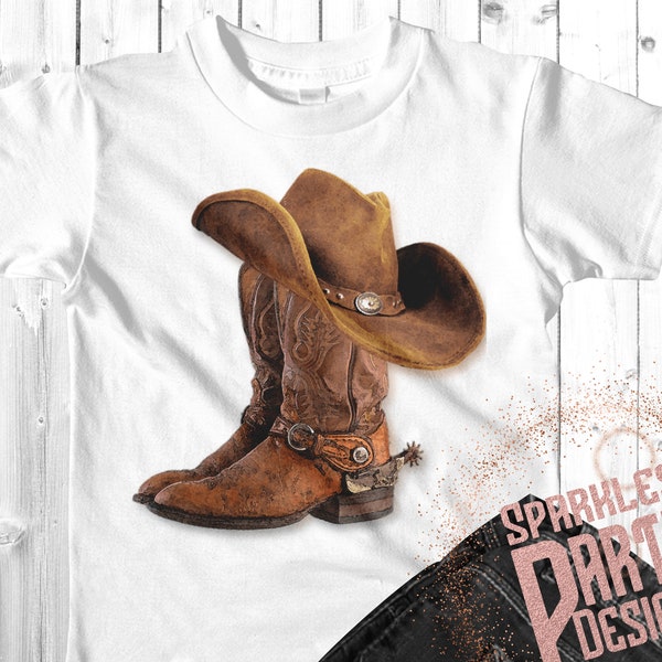 Cowboy boots and hat sublimation design download, sublimate, png, men, digital design, printable, sublimation graphics