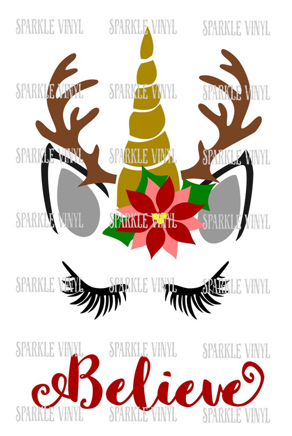 Download Unicorn Reindeer Svg Reindeer Svg Christmas Unicorn Etsy 3D SVG Files Ideas | SVG, Paper Crafts, SVG File