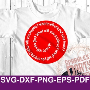 International Dot day SVG and Printable, Create, Inspire, Mark, DXF, EPS, pdf, png