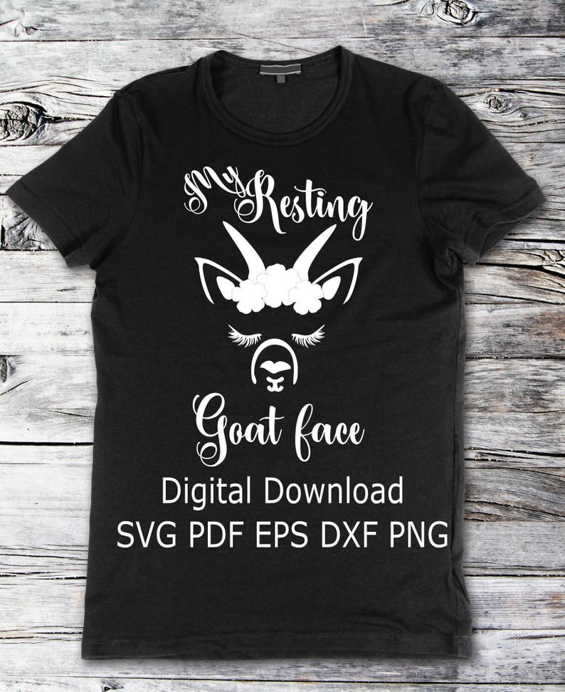 Download Svg Goat Face eyelashes flowers shirt art sign svg cut ...