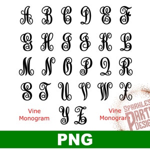Monogram letters svg, Monogram svg, letters svg, script monogram svg, script letters svg, font svg, dxf files, svg files for cricut, script