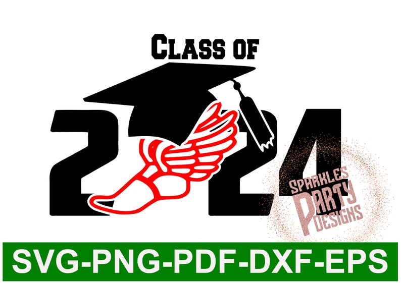 2024 Cross Country Runner Graduation Senior SVG, Sublimation Design Download png, DTG, Clipart, banner art, Cut files for Cricut image 2