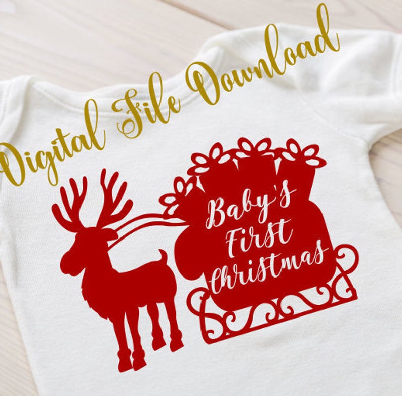 Baby's First Christmas SVG Files for Cutting DXF Cricut  Etsy