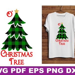 Christmas Tree SVG, Buffalo Plaid Christmas Tree Svg, tree svg, svg Christmas, buffalo plaid svg, svg files, for cricut, printable, dxf file