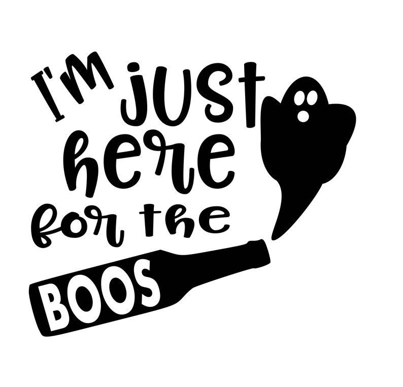 Here for the Boos Svg Ghost Halloween Svg Dxf Png Eps - Etsy