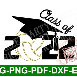 Class of 2022 Senior Volleyball Graduation Svg Dxf Png - Etsy