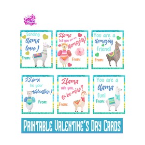 Classroom Valentines, Llama Valentine Day card for kids, Llama Valentines printable, Llama Valentine digital, Valentines llama, Llama card