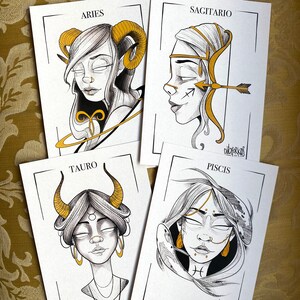 HOROSCOPE FILM, artwork, original illustration, astrology, stars, zodiac
