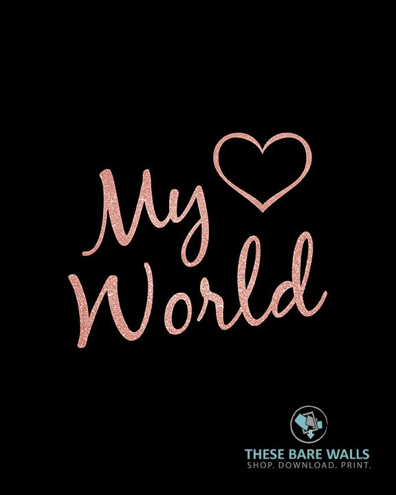 My Kids Are My World Printable Wall Art My World Kids Bedroom Print Nursery | Etsy