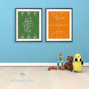 Basketball Court Print, Basketball Decor, Size 8x10, basketball print, basketball court printable, basketball decor, basketball room decor