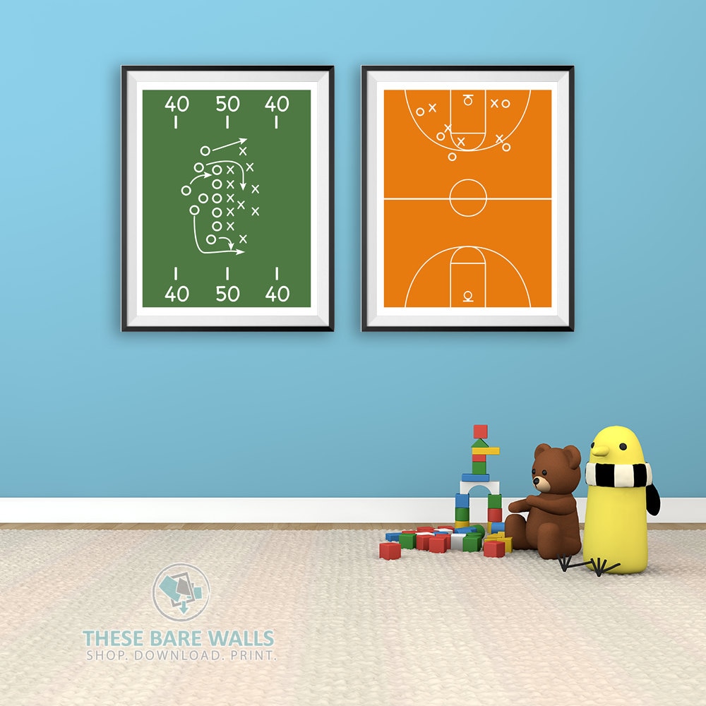 Basketball Court Print, Basketball Decor, Size 8x10, Basketball Print