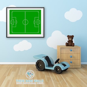 Soccer Field Print, Soccer Decor, sports field prints, sports field decor, sports decor, soccer printables, soccer field decor, soccer ball