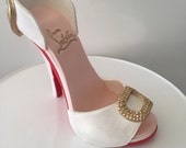 Christian Louboutin style sugar shoe cake topper gumpaste fondant also great for sweet tables