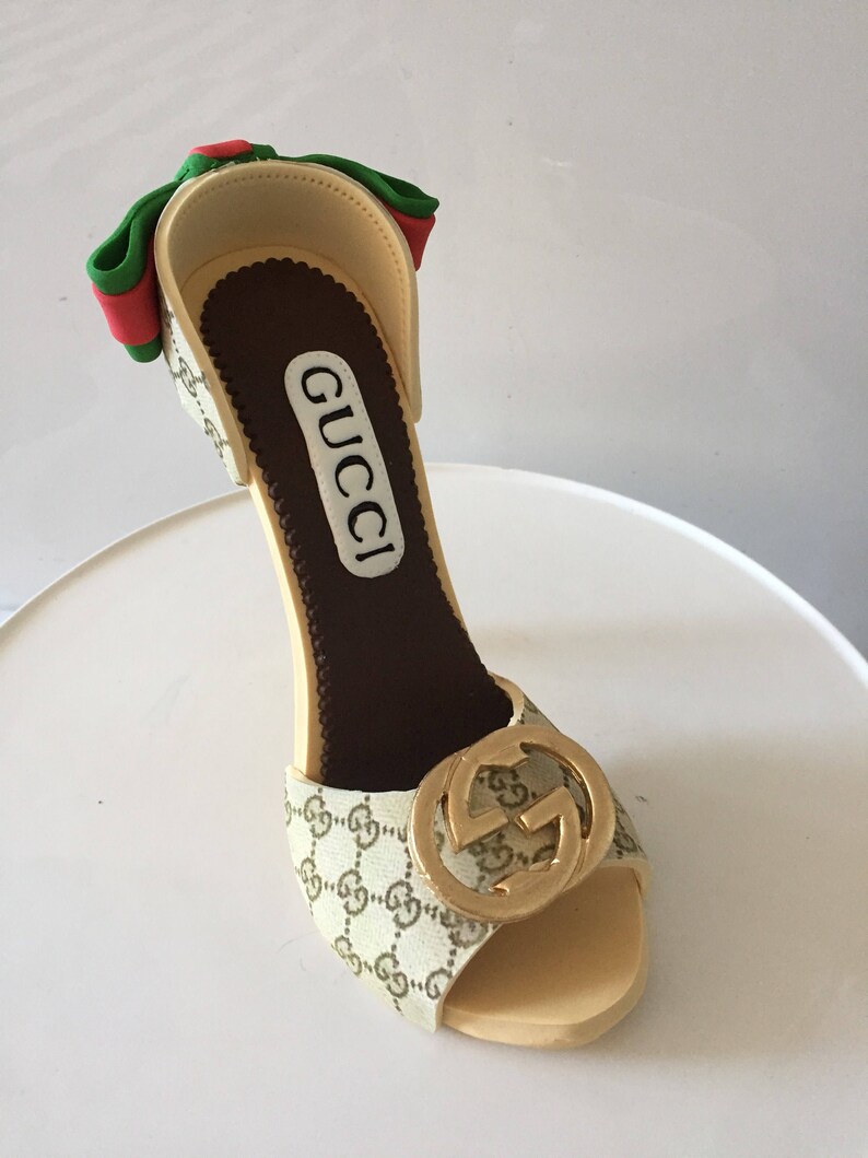 Sale Edible shoe high heel GUCCI style cake topper | Etsy
