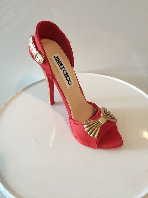 Sugar Fondant Gumpaste High Heel Shoe Cake Topper Decoration J Etsy