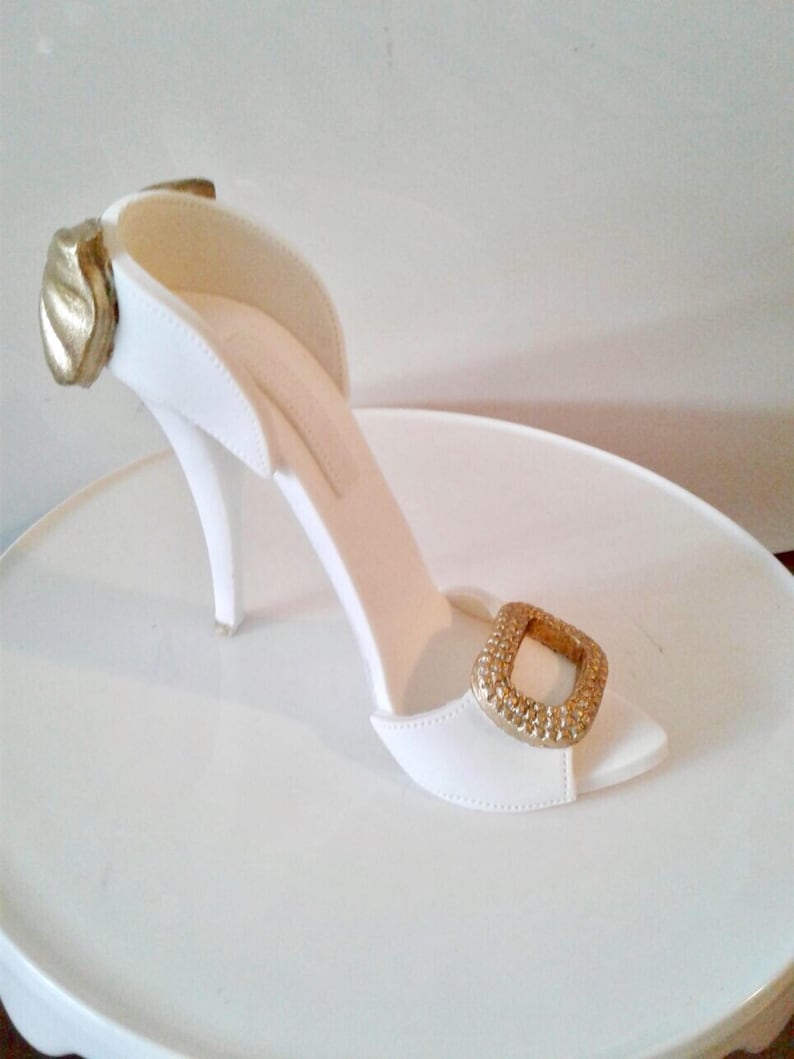 Sugar gumpaste high heel shoe cake topper