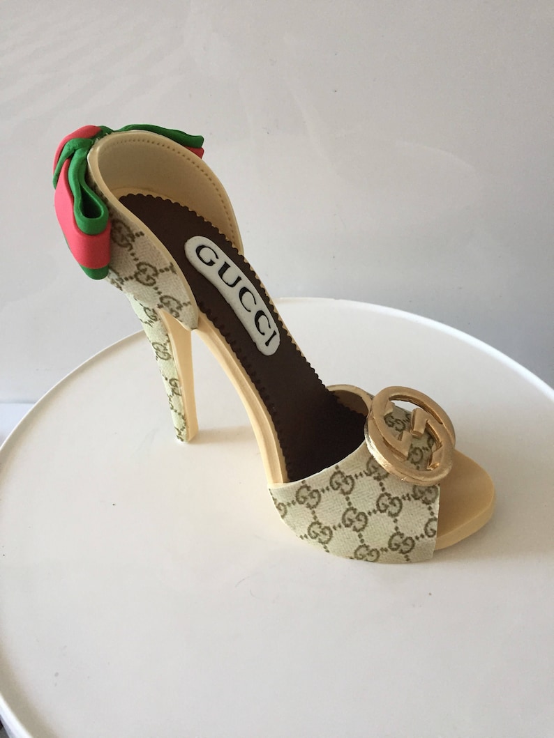 Sale Edible shoe high heel GUCCI style cake topper | Etsy