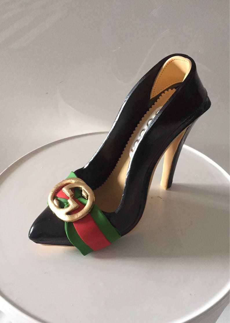 Fashion designer cake topper high heel shoe fondant