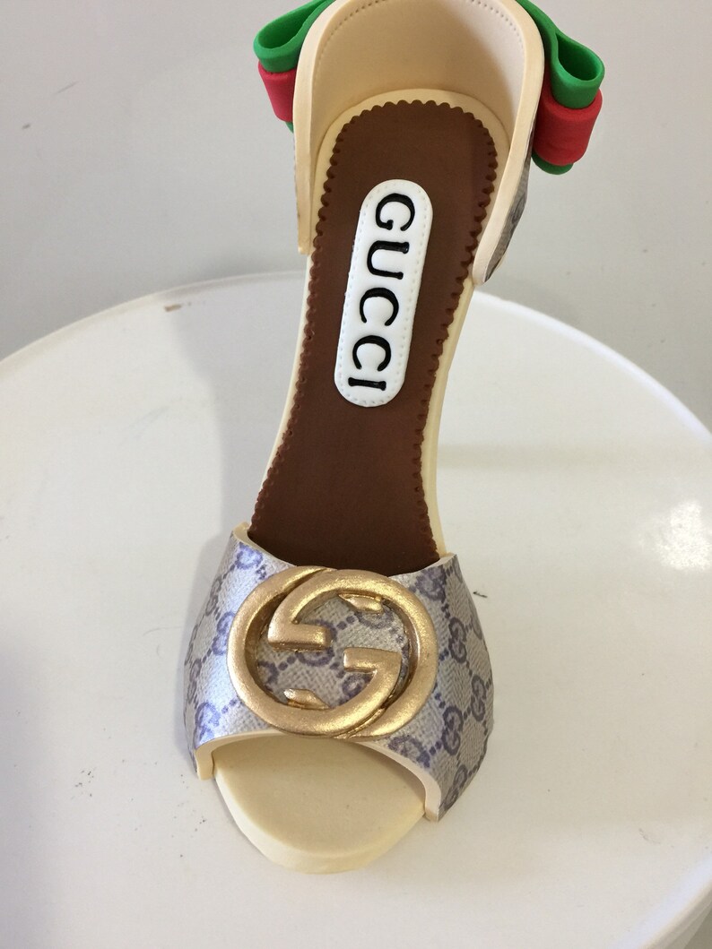 Sale Edible shoe high heel GUCCI style cake topper | Etsy