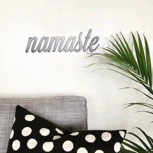 Namaste Sign - Yoga Decor - Namaste Wall Art - Meditation - Gift for Yogi - Yoga Sign - Metal Wall Art - Namaste Word