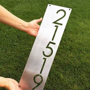 Custom House Number Sign- Vertical Address Sign - Personalized Gift - Housewarming - Gift for Dad