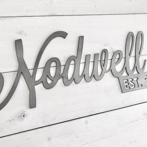 Family Name Sign - Custom Name Sign - Wedding Gift - Personalized Last Name - Large Name Cutout