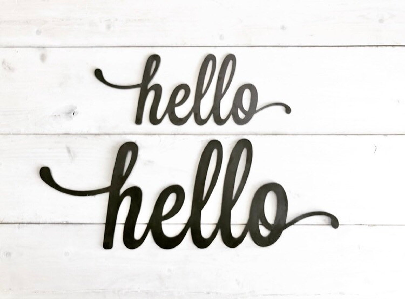 Hello Sign Rustic Hello Wall Hanging Metal Wall Art Etsy Canada