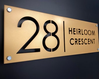 Custom Metal House Number with Street Name - House Number Sign - Address Sign - Personalized Gift