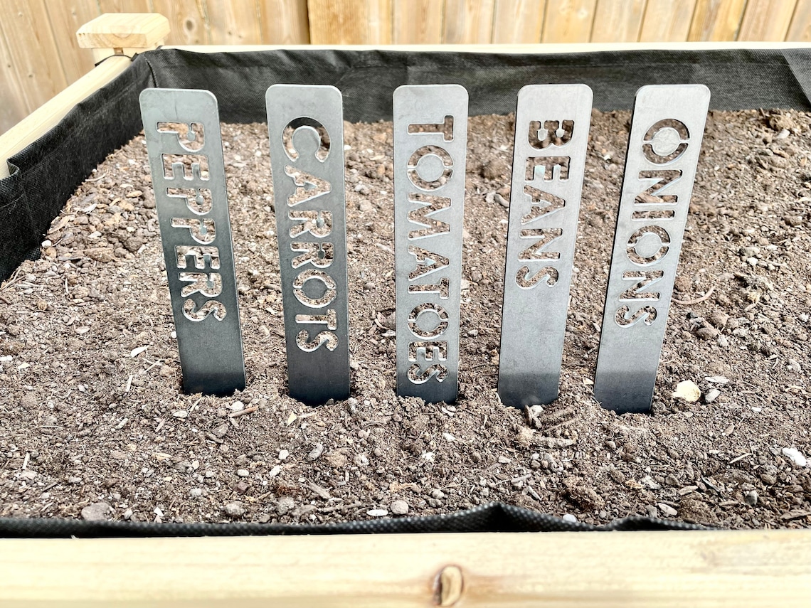 Rustic Metal Garden Tags Plant Labels Garden Name Plates Etsy