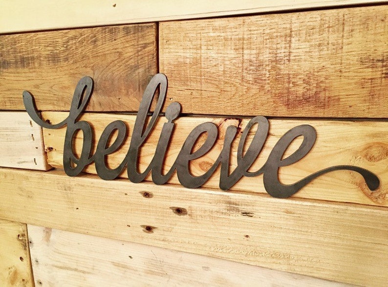 Believe Sign Believe Wall Decor Wall Art Farmhouse Decor Etsy Canada