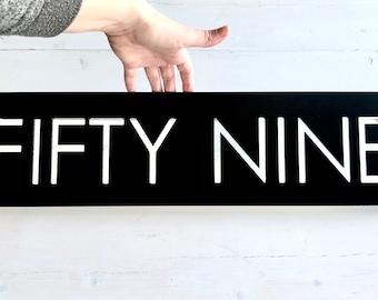 Custom Metal House Number Letters - House Number Sign - Modern Address Sign Text - Personalized Gift