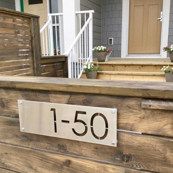 18" Custom House Number Sign - Address Sign - Personalized Gift - Modern House Number - Address Plaque