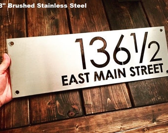 Custom Metal House Number with Street Name - House Number Sign - Address Sign - Personalized Gift