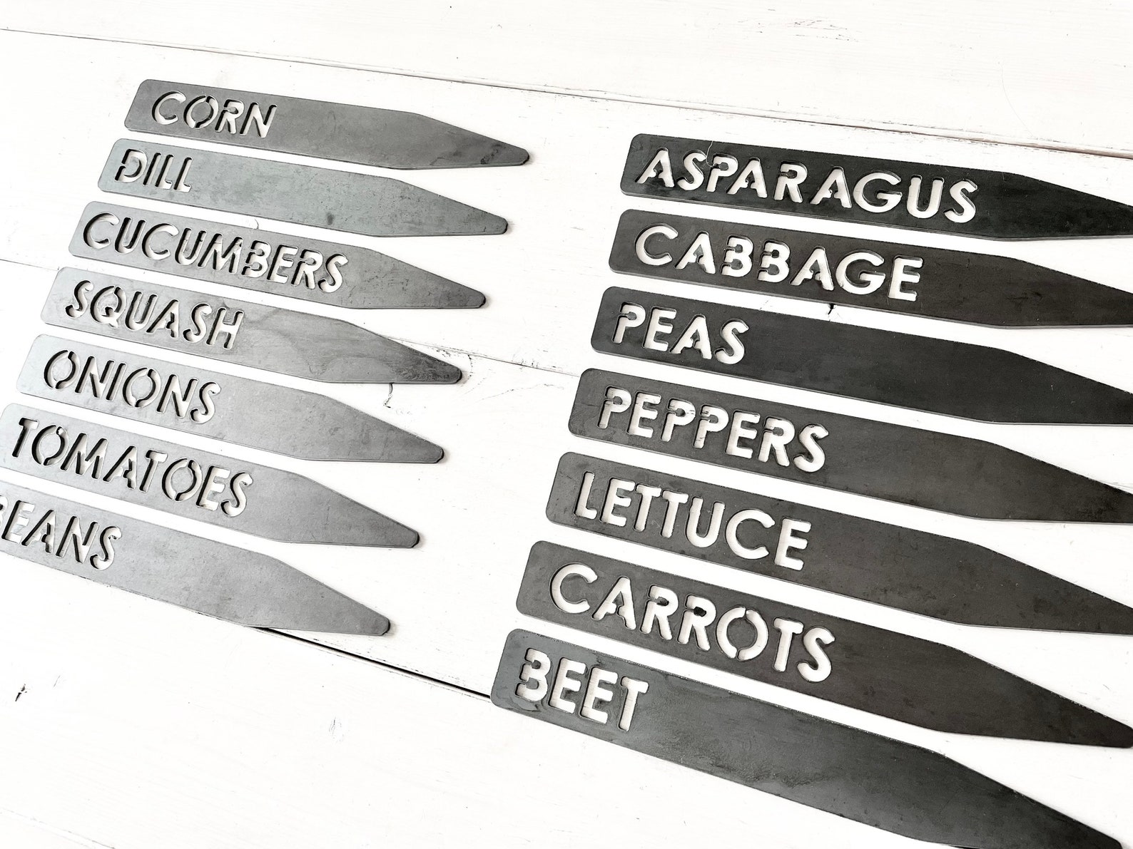 Rustic Metal Garden Tags Plant Labels Garden Name Plates Etsy