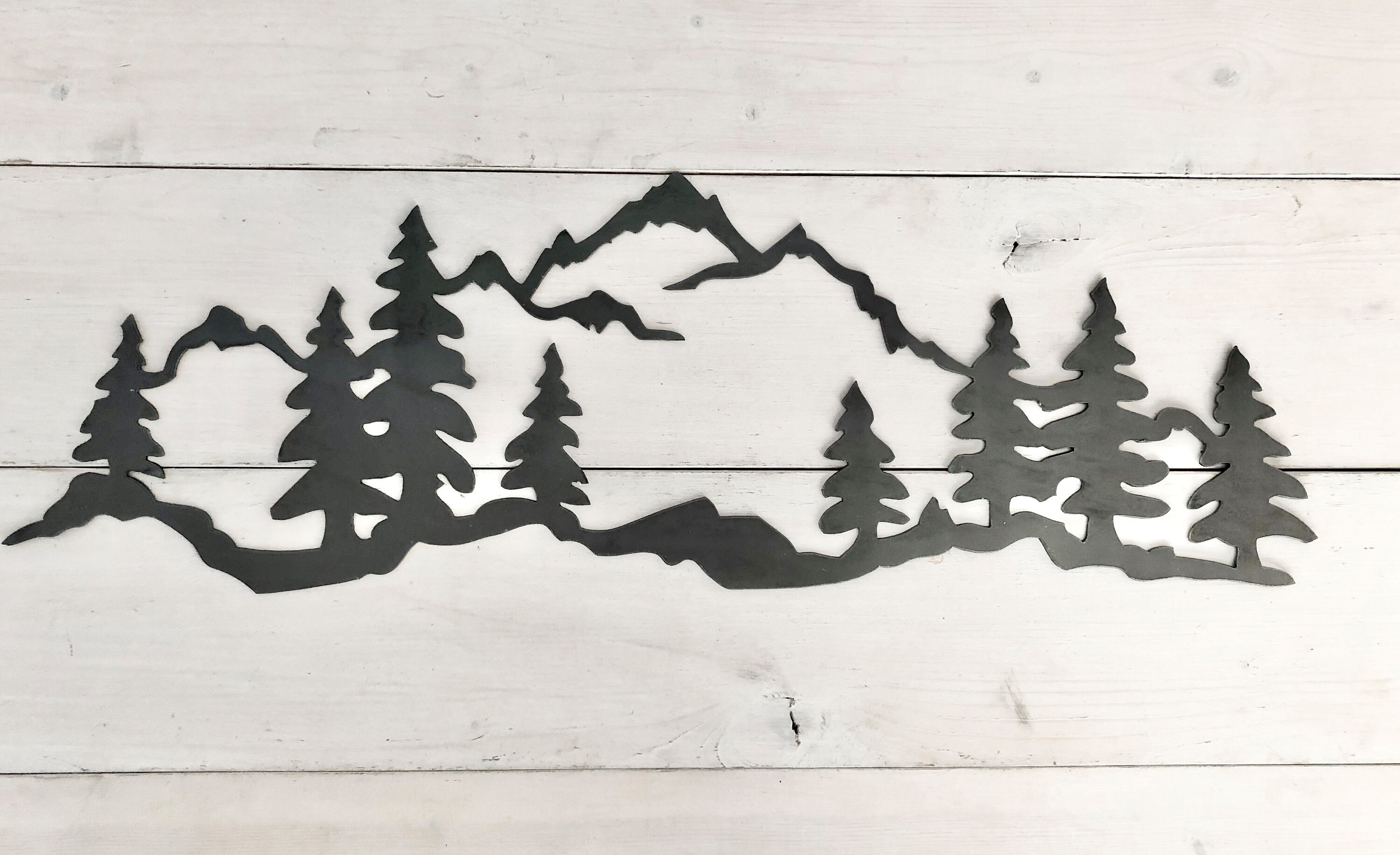 Rustic Metal Mountain Range Mountain Wall Art Rustic Etsy