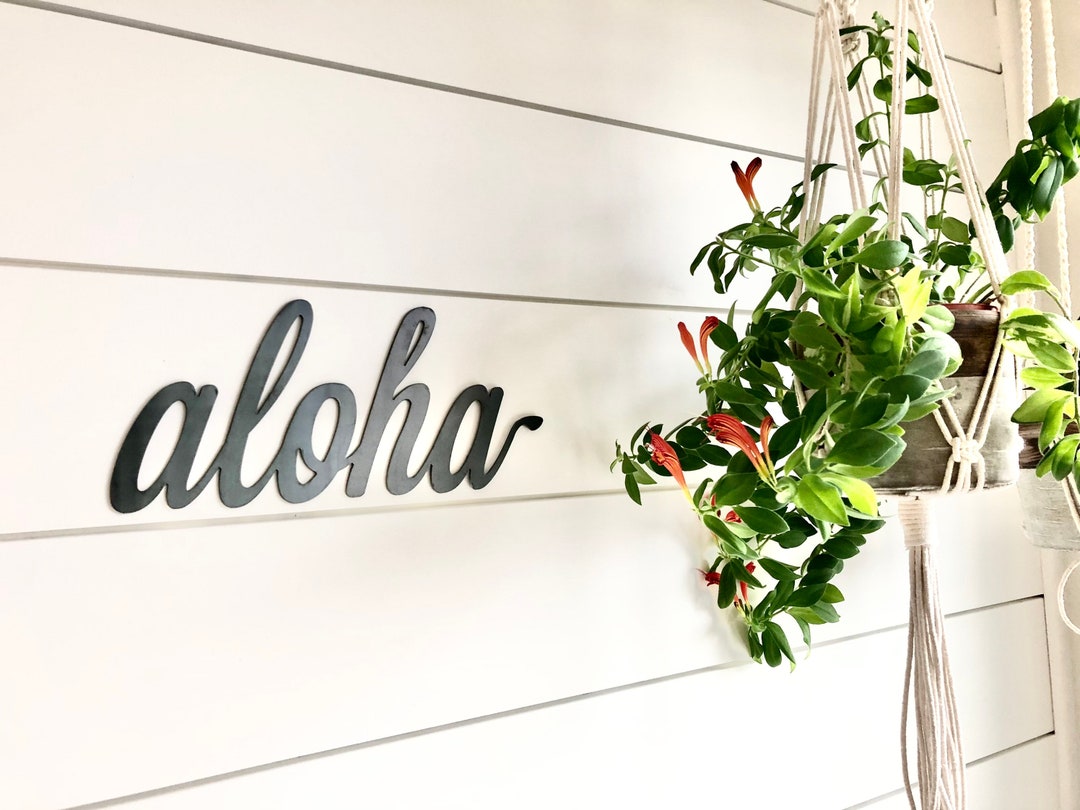 Aloha Sign - Hawaii Hello - Aloha Gift - Tropical Wall Art - Hawaiian ...
