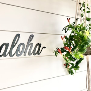 Aloha Sign - Hawaii Hello - Aloha Gift - Tropical Wall Art - Hawaiian Decor