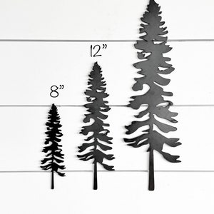 Rustic Metal Sitka Spruce Tree - Pine Tree Wall Art - Rustic Scenery - Cabin Mountain Trees - Nature Home Decor