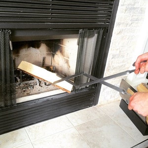 Campfire Tongs - Pyro Clamps - Indoor or outdoor fire tongs - Fireplace - Log carrier - Fire Poker - Camping