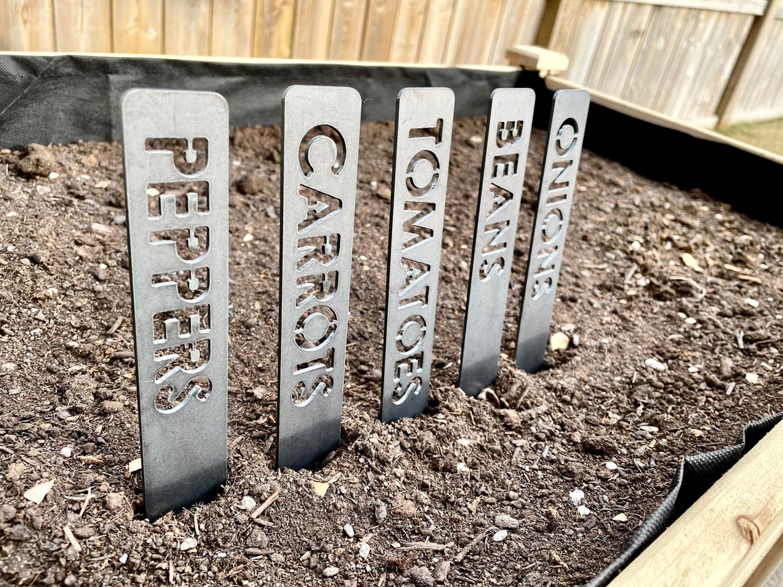 Rustic Metal Garden Tags Plant Labels Garden Name Plates Etsy