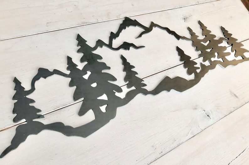 Rustic Metal Mountain Range Mountain Wall Art Rustic Etsy