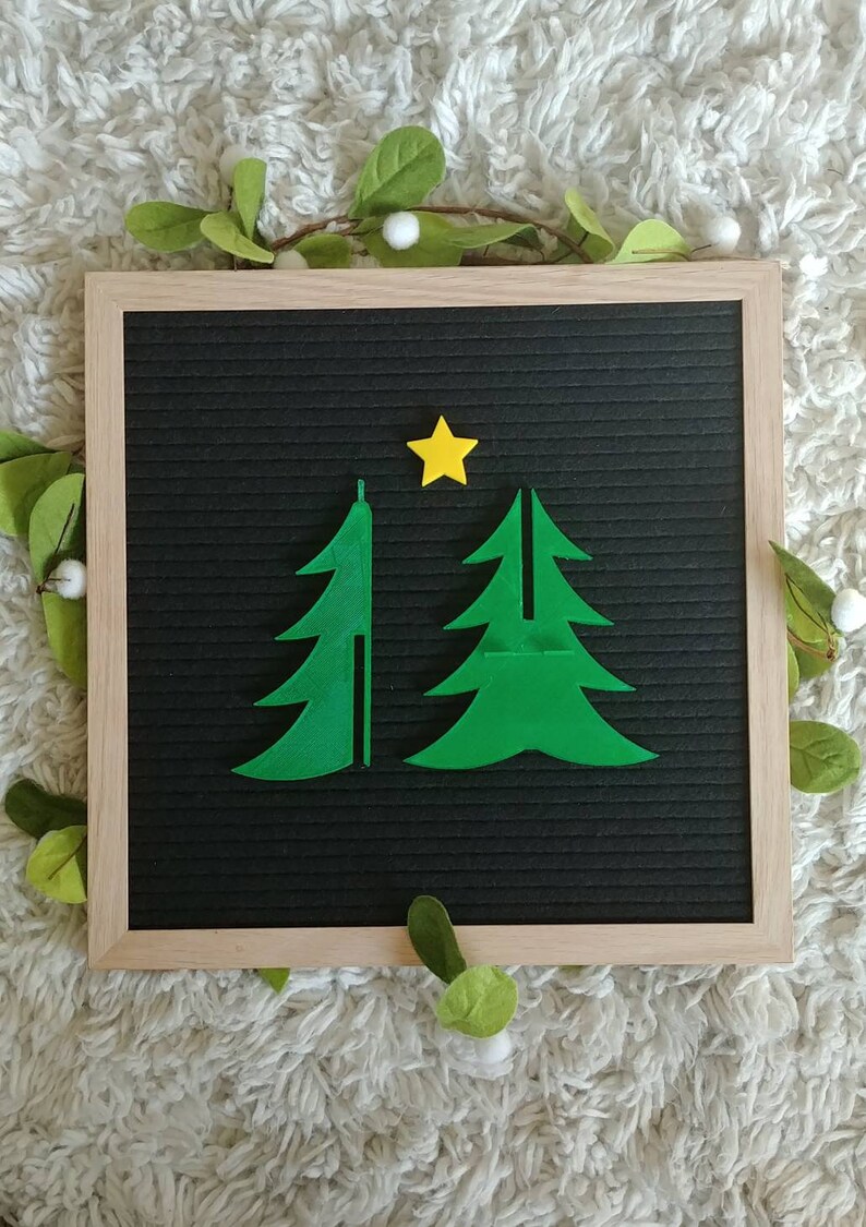 LARGE letter board christmas tree pop out Etsy