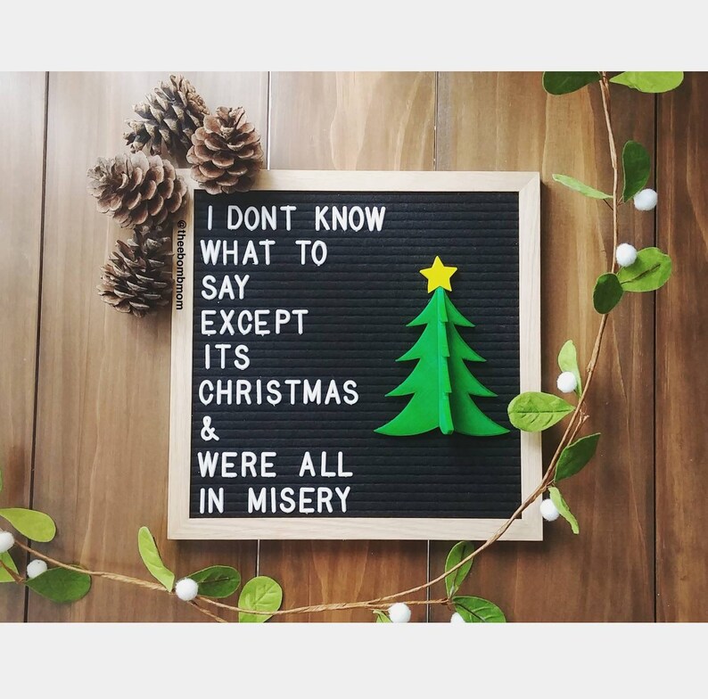 LARGE letter board christmas tree pop out Etsy
