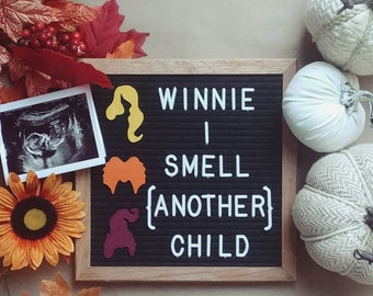 Witch sisters hair silhouettes for Halloween Letter board