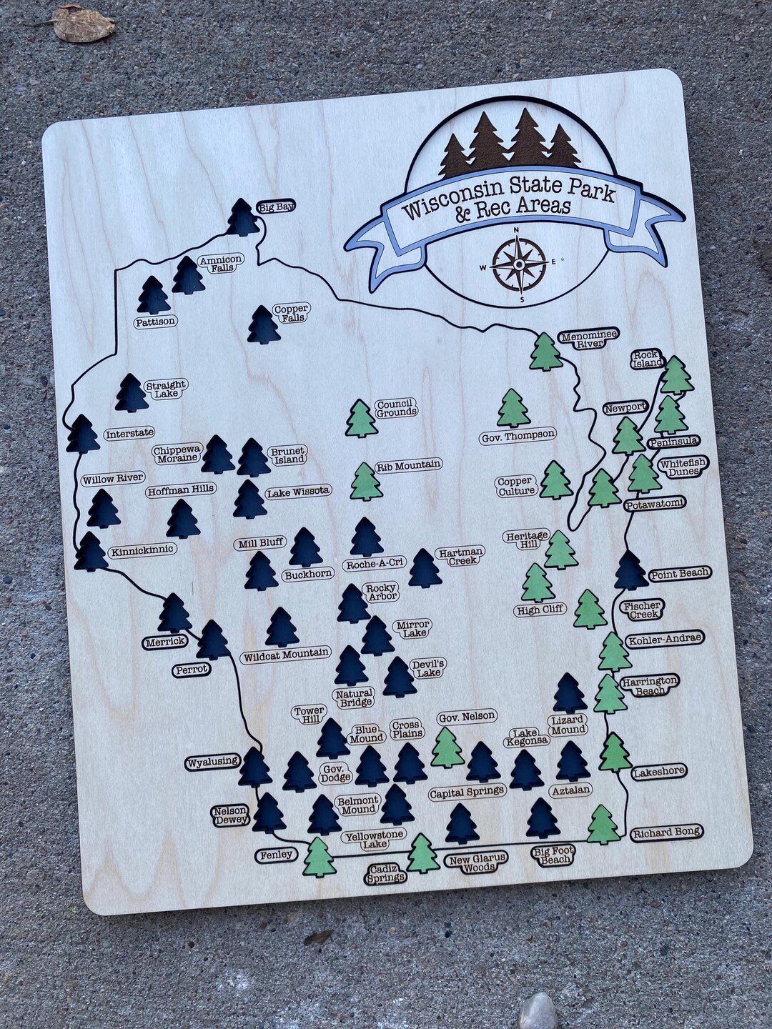 Wooden Maple, Engraved and Laser Cut, Handpainted Interactive Bucket