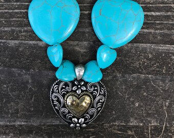 Turquoise Heart Necklace