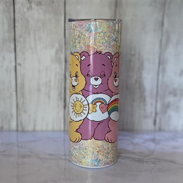 Care Bears 20oz Sublimation Tumbler | 80's Cartoon Travel Mug