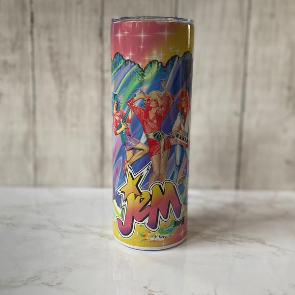 Jem & the Holograms Tumbler | Sublimation Tumbler for Gift | 80's Childhood Tumbler Mug