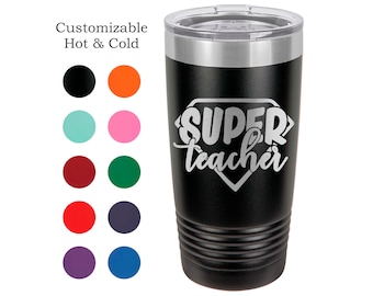 Teacher Tumbler, Super Teacher, Gift for Teacher, Teacher Appreciation, Teacher Coffee Mug